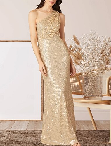  A-Linien-Kleid für die Mutter der Braut, elegant, Rundhalsausschnitt, bodenlang, Chiffon, lange Ärmel, mit Perlenbesatz, Rüschen, 2025