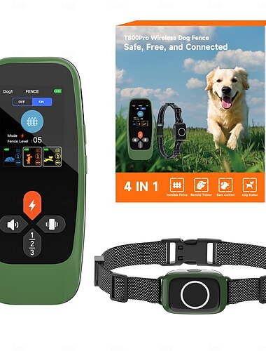  Trådløst gjerde for hundetrening, trådløst hundegjerde, 3 moduser, pipelyd, vibrasjon, vanntett, bærbar, trådløs, oppladbar, sikkerhet, nylon, abs+pc, elektroniske atferdshjelpemidler,