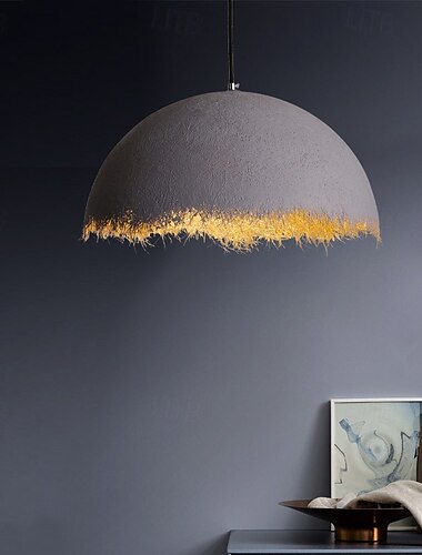  LED-pendellampe i harpiks, 30 cm moderne køkkenø-lampe, justerbar pendelbelysning til køkkenø, sortguld LED-lysekrone til spisestue, soveværelse, mini-pendelspots (1-pak)