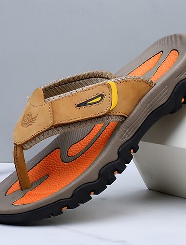  Sandales tongs d'extérieur pour hommes avec semelle coussinée, bande de roulement durable, look sportif pour adultes, adaptées aux activités de plage, à la randonnée, à la piscine, aux vacances d'été