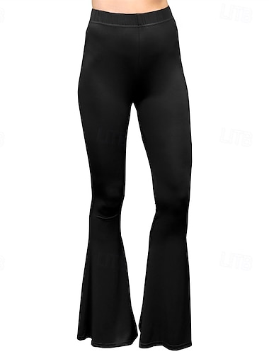  Retro Vintage Boho 1970er Schlaghosen Schlag-Leggings Disco Hohe Taille Tiermotiv Leopard Damen Halloween Karneval Urlaub Musikfestival Festival Erwachsene Hose