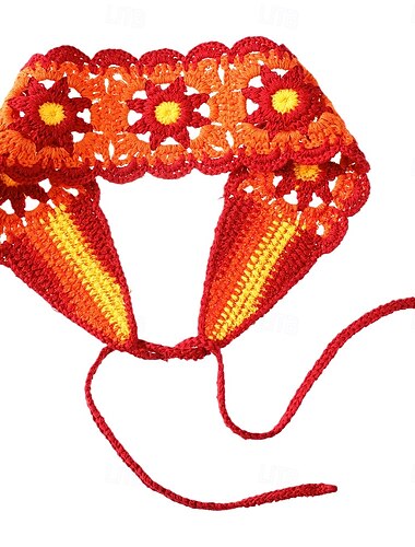  Hippie-Haarbandanas, Stirnbänder für Frauen, Boho-Stirnband, gestrickte Haarbänder, florales Kopftuch für Mädchen