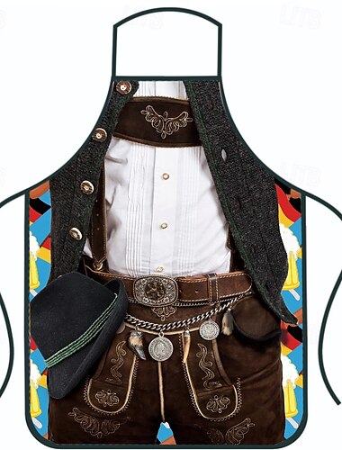  Oktoberfest öl Kostym Förkläde Dirndl lederhosen Oktoberfest / öl Bayersk Bayerskt par Wiesn Traditionell stil Ängar Herr Dam Fest Ölfestival Traditionell stil tyg Förkläde