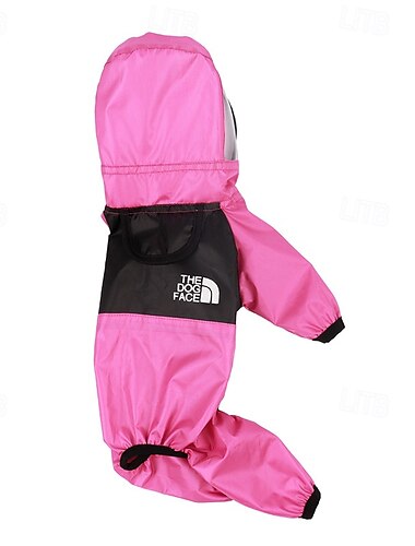  Hunderegenmantel, wasserdichter Regenponcho mit Kapuze, hochreflektierender Haustier-Regenmantel mit Leinenloch für kleine und mittelgroße Hunde