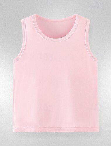  Kinder Mädchen Panzer Einfarbig Outdoor Ärmellos Streetwear Ab 4 Jahren Sommer Gelb Rosa Purpur