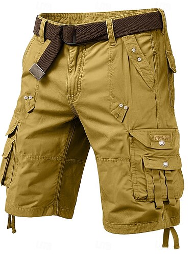 Herren Cargo-Shorts Caprihose Shorts Wander-Shorts Bein Kordelzug 6 Taschen Einfach Komfort Outdoor Lässig Täglich Urlaub Mode Wein Armeegrün