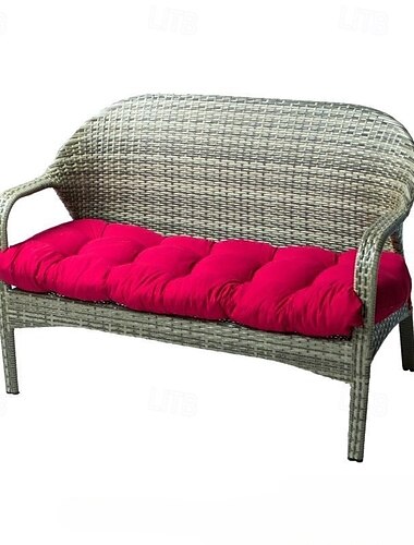  Outdoor Bench Cushion Pad, 130 x 50 cm 2/3 seater Swing Bench Sofa Cushions Soft Chaise Swing Cushion Rectangle Bench Seat Soft Pad Mat for Metal Wooden Benches