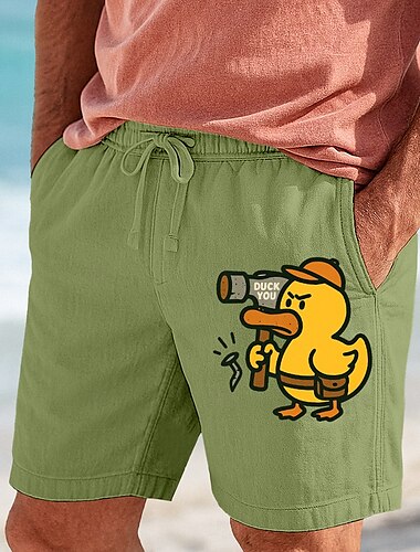  Bărbați Pantaloni Scurți Pantaloni scurți de vară Pantaloni scurți de plajă Pantaloni scurți casual Cordon Talie elastică Imprimeu Grafic Animal Confort Respirabil Scurt În aer liber Casual Zilnic