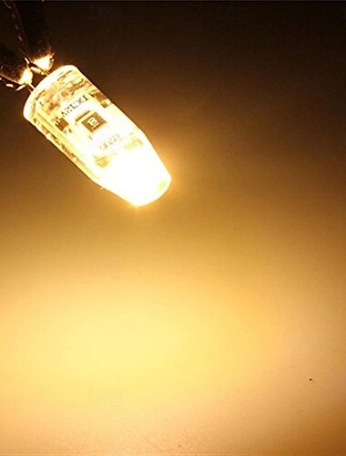  G4 LED-Lampen 2 W T3 JC G4 LED-Lampe mit zwei Stiftsockel, AC/DC 12 V, 15 W, G4-Halogenlampen-Ersatz, 0705 COB-Licht, Weiß, Warmweiß, 10 Stück