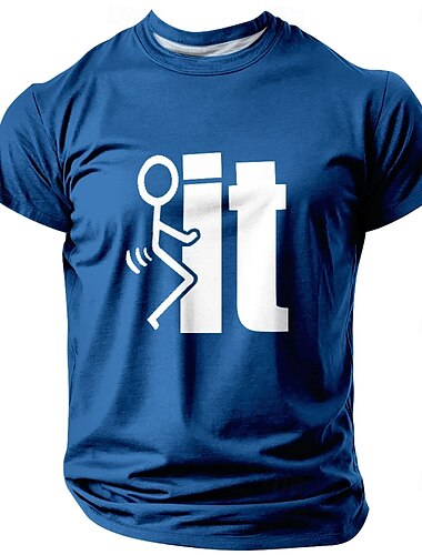  Voor heren Volwassen humor T-shirt Korte mouw T-shirt 3D-afdrukken Strakke ronde hals Ronde hals Overhemd Modieus Dagelijks Basic Straat Casual Dagelijks Zwart Rood blauw Zomer Lente Alle seizoenen