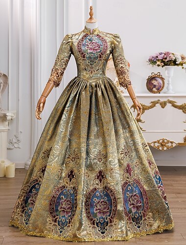  Abito da ballo rococò da donna del XVIII secolo, principessa Maria Antonietta, abito da vacanza rococò vittoriano rinascimentale