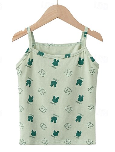  Kinder Mädchen Panzer Cartoon Outdoor Ärmellos Streetwear 4-12 Jahre Sommer Weiß Rosa Blau
