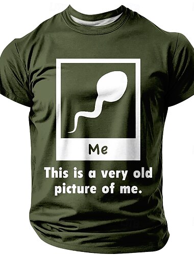  Voor heren Volwassen humor T-shirt Korte mouw T-shirt 3D-afdrukken Strakke ronde hals Overhemd Modieus Dagelijks Straat Casual Dagelijks Zwart Rood blauw Zomer Lente Alle seizoenen Kleding S M L XL