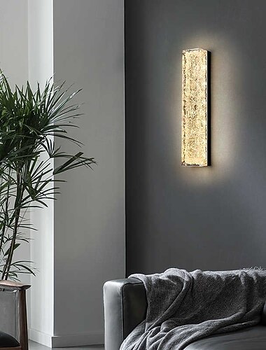  aplice cu led de perete, lămpi de perete din cristal, 1 buc., aplice de perete de 50 cm, aplice de perete de interior, living, dormitor, living