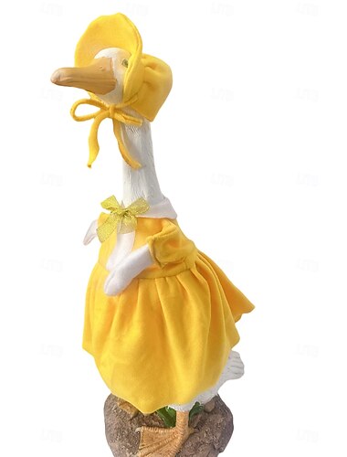  Gans verkleiden sich, Feiertagsparty, Wohndekor, kreative Obstmuster-Serie, Veranda-Gans-Set für Zement-Gans-Statue, Outdoor-Dekor