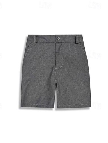  Barn Pojkar Shorts Ensfärgat Mjukt Komfort Shorts Utomhus Dagligen Svart Vit Marinblå Mid midja