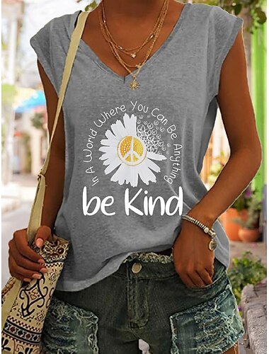  LGBT Pride Parade Pride Raindow Damen Trägershirt Floral Graphic Letter Vintage Tropisch Stylisch Ärmellos V-Ausschnitt Reguläre Tops Tagesdruck Schwarz Blau Grün Grau Sommer Frühling
