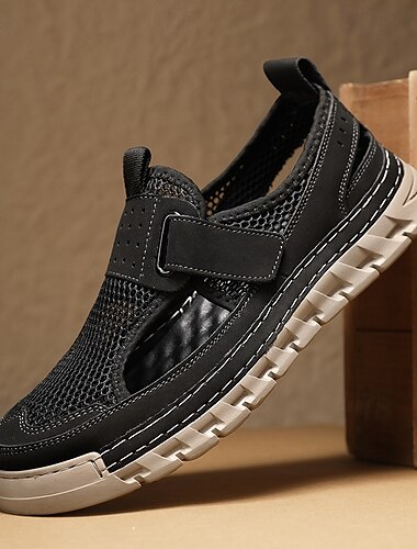  Herrensandalen weiße Mesh-Sport-Sandalen mit Klettverschluss und gepolsterter Sohle für Outdoor-Aktivitäten und Wassersport
