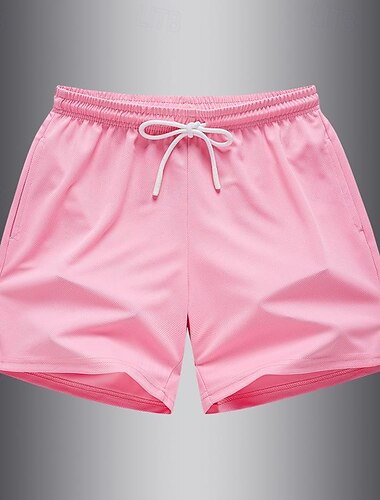  Per uomo Pantaloncini Estivi Shorts da Spiaggia Pantaloncini casual Tasca Coulisse Elastico in vita Semplice Comodità Traspirante Corto All'aperto Vacanza Canotta sportiva Casual azzurro cielo Nero