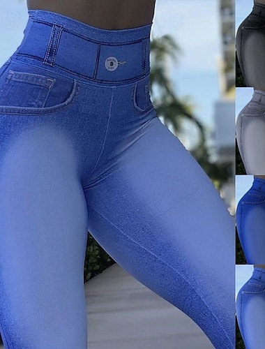  Womens Leggings Nadrág 3D Nyomtatás Chinos Üdülés Utca Divat Etnikus Stílus Teljes Hosszú Magas Derék Grafikai Kényelmes Puha Kényelmes Rugalmas Kültéri Utca Tengerészkék Fekete Világoskék Szürke