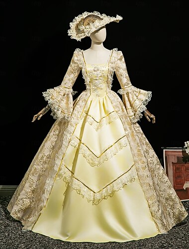  Rokoko-Ballkleid für Damen aus dem 18. Jahrhundert, Prinzessin Maria Antonietta, Rokoko, viktorianisches Renaissance-Urlaubskleid