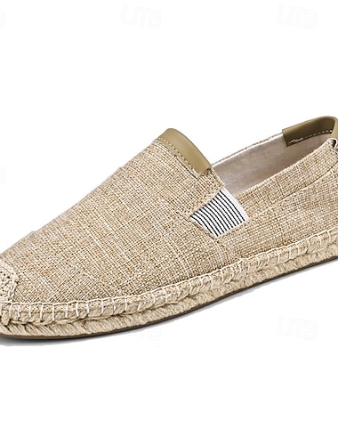  Schwarze Espadrille-Schlupfschuhe für Herren mit Jutesohle – lässiges, bequemes Sommerschuhwerk für den Alltag