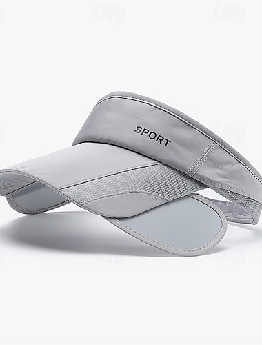  Visera deportiva de tenis Sonnenblende Mujer Color sólido Clásico Moda Ajustable Protección solar UV Transpirable para Tenis Béisbal Corriendo Verano Negro Blanco Rosa