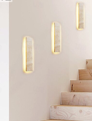  Applique da parete a LED in pietra Wabi-Sabi, luce d'atmosfera a LED, lampada da scala, cortile, balcone retrò, bagno, 110-240 V