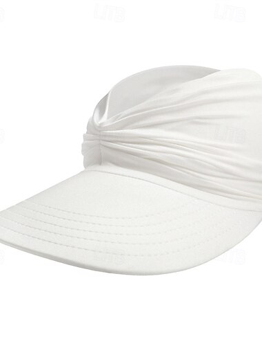  Tennis Sport Visier Parasole Damen Einfarbig Klassisch Mode Verstellbar Atmungsaktiv Feuchtigkeitsableitend für Tennis Baseball Laufen Sommer Weiß Rosa Burgund