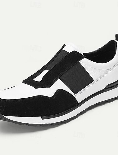  Herren Casual Leder Sneaker – stylische Slip-On-Wanderschuhe mit bequemer Sohle für Sport, Reisen und den Alltag