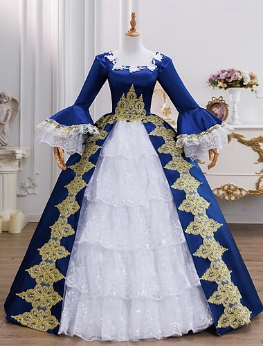  Rokoko-Ballkleid für Damen aus dem 18. Jahrhundert, Prinzessin Maria Antonietta, Rokoko, viktorianisches Renaissance-Urlaubskleid