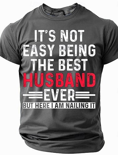  בגדי ריקוד גברים בַּעַל חולצה קצרה שרוולים קצרים חולצה קצרה הדפסת תלת מימד צווארון עגול קצר צווארון עגול חולצה אופנתי יומי בסיסי רחוב קזו'אל יומי שחור פול תלתן קיץ אביב כל העונות ביגוד S M L XL XXL