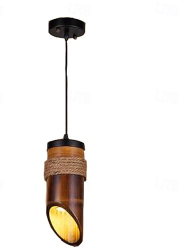  26 cm Wisiorek Lantern Desgin Figury geometryczne Lampy widzące Bambus Zabytkowe Inspirowany naturą 110-120V 220-240V