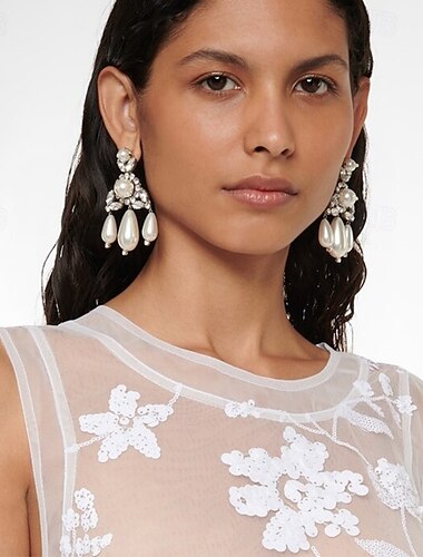  Mujer Pendientes cortos Geométrico Precioso Atrapasueños Elegante Moda Artístico Diamante Sintético Aretes Joyas Plata Para Boda Fiesta San Valentín Regalo 1 Par