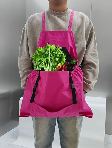  tuinschort met zakken Oxford unisex tuinschort voor oogstzak grote capaciteit waterdichte tuinschort voor dames heren veelkleurig, veelkleurig, groot