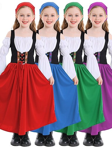  Μπύρα Oktoberfest Στολές Φορέματα Ντιρντλ Folk Αναγέννησης βαυάρος Μόναχο Λιβάδια Κοριτσίστικα Απόκριες Φεστιβάλ Μπύρας Πανί παραδοσιακού στυλ