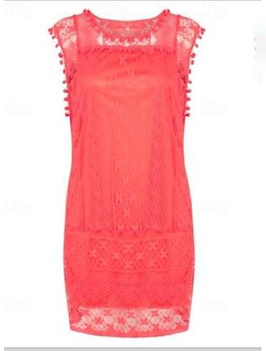  Damen Minikleid Weißes Kleid Mode Klassisch Modern Outdoor Urlaub Ferien Normale Passform Einfach Ärmellos Rundhalsausschnitt Schwarz Weiß Rote Sommer
