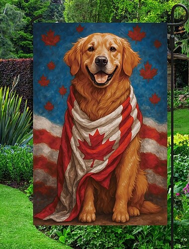  Canada Dag Buitenshuis Patriottische Tuin Vlag O Canada Huis Tuin Decoraties Feestelijke Banner Bord Ellebogen Omhoog Canada