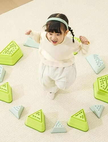  Pietre tattili per bambini - pietre per attraversamento del fiume per l'integrazione sensoriale per bambini dai 3 ai 4 anni