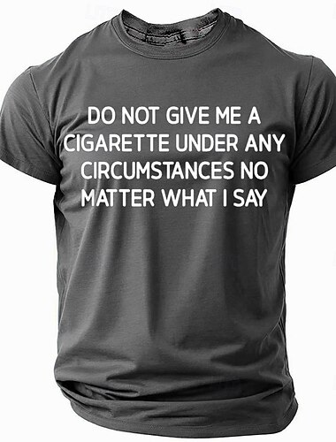  Men's Funny Slang T Shirt Short Sleeve T shirt 3D Print Crew Neck Round Neck Shirt Fashion Daily Basic Street Casual Daily Black Blue Green Summer Spring Clothing Apparel S M L XL XXL XXXL