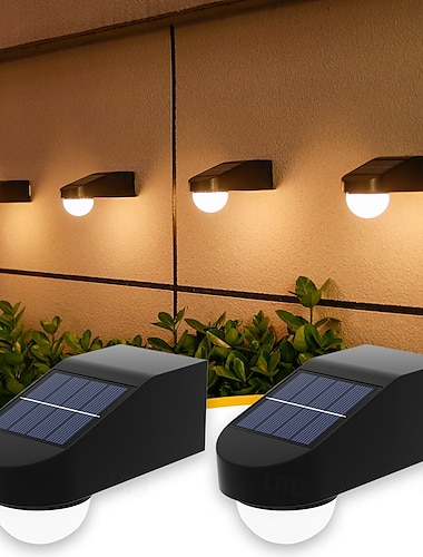  1/2 pc Solar-Wandleuchte wasserdicht Veranda Zaun Licht 5LED Außenbeleuchtung Haus Hof Villa Außenwand Landschaftsdekoration