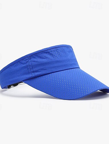  Tennis Sport Visier Parasole Damen Einfarbig Klassisch Mode Verstellbar Atmungsaktiv Feuchtigkeitsableitend für Tennis Baseball Laufen Sommer Schwarz Weiß Dunkelmarine