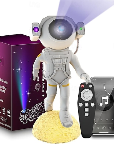  1 st. Galaxy projectorlamp, staand, astronautvormig, sterrenhemel projectielicht, astronaut, sterrenhemel sfeerlicht, feest, diner, slaapkamer, restaurant sfeerlicht, type-c stekker