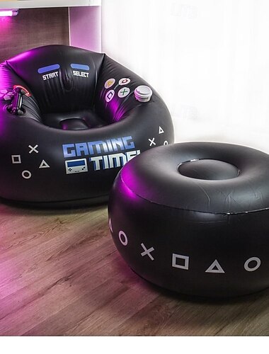  Sillón inflable para deportes electrónicos, creativo cibercafé, respaldo para juegos, dormitorio, flocado, sofá perezoso.