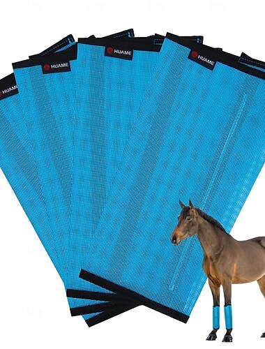  4-pack paardenvliegbeschermers - ademend ontwerp van kunststof gaas - vermindert schoppen, hoefbeschadiging en beenvermoeidheid