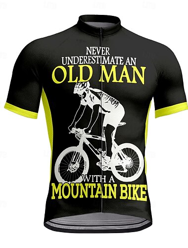  Męskie Koszulka rowerowa Krótki rękaw Rower Tee Tshirt Top z 3 tylnymi kieszeniami Odporny na UV Oddychający Szybkie wysychanie Suwak przedni Biały Żółty Niebieski Spandeks Sport Odzież