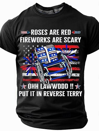  Amerikanischer Unabhängigkeitstag Herren Amerikanische US-Flagge T Shirt Kurzarm T-Shirt 3D-Druck Rundhalsausschnitt Hemd Mode Täglich Basic Straße Lässig Täglich Schwarz Grün Grau Sommer Frühling