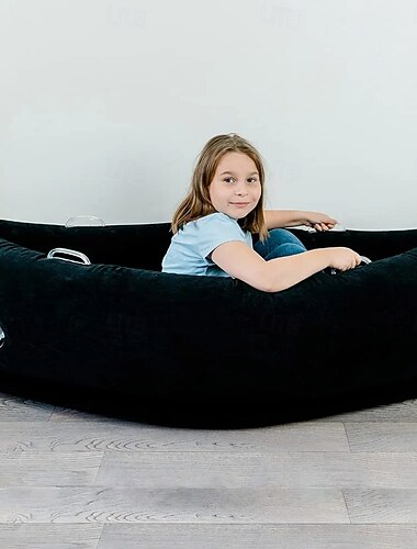  aufblasbare sensorische Erbsenschale für Kinder mit sensorischen Bedürfnissen (60 Zoll, Alter 6-12) - Kompressionsliegestuhl zur Beruhigung &entspannend