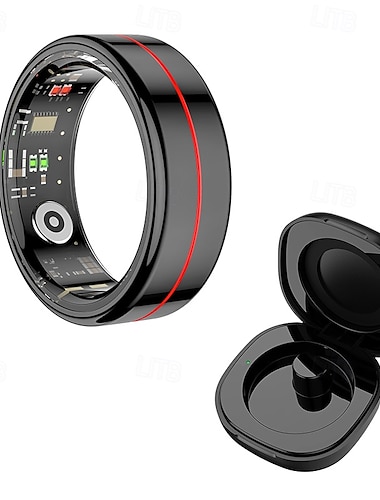  Smart Ring mit Touch-Steuerung für iPhone und Android – Fitness-Tracker, Schrittzähler, Sportmodus, wasserdicht, magnetisches Laden, App-Sync-Ring
