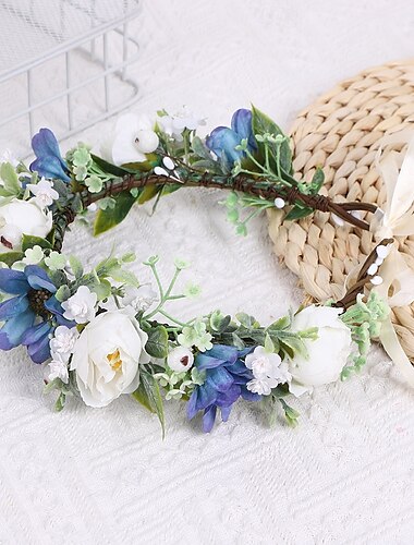  Boho Haarschmuck Wald Hochzeit Blumen Stirnband Grün Blumenkrone Kranz Foto Requisite